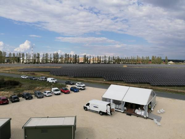 View of the solar farm