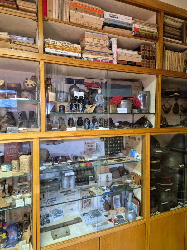 A small selection of the objects and documents donated by Ms. Petit