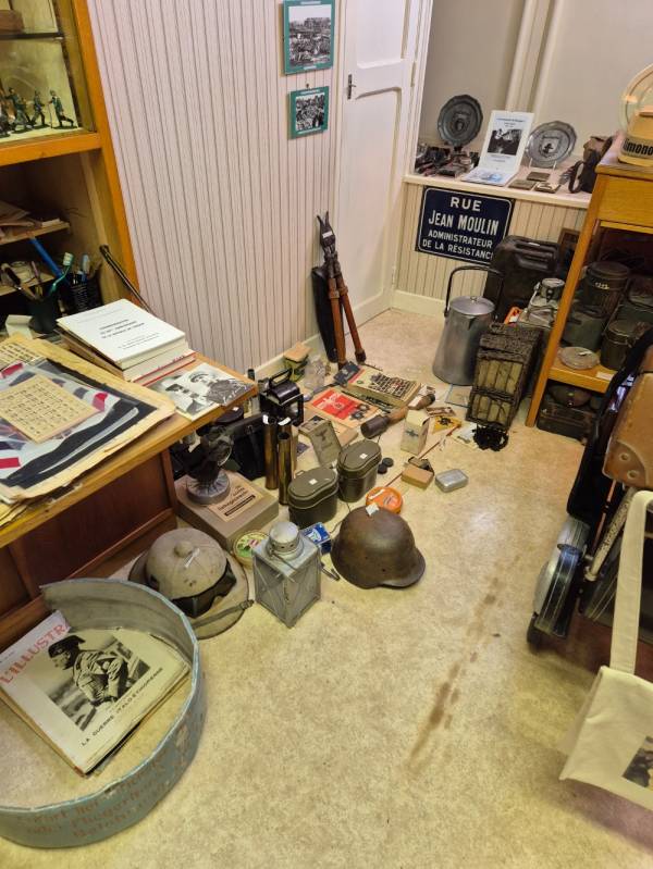 A small selection of the objects and documents donated by Ms. Petit